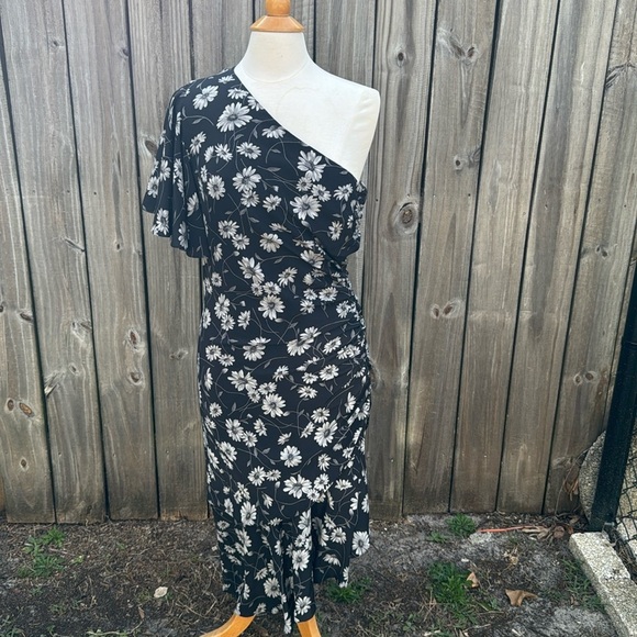 Michael Kors Collection Daisy Silk Crepe De Chine Dress, size 14 - Picture 3 of 10